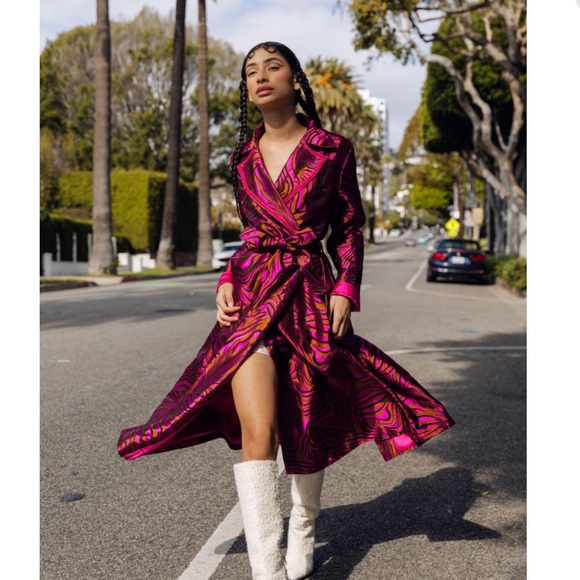 ANDREEVA Raspberry Marlyn Coat NWT ~ Size M - Picture 2 of 9